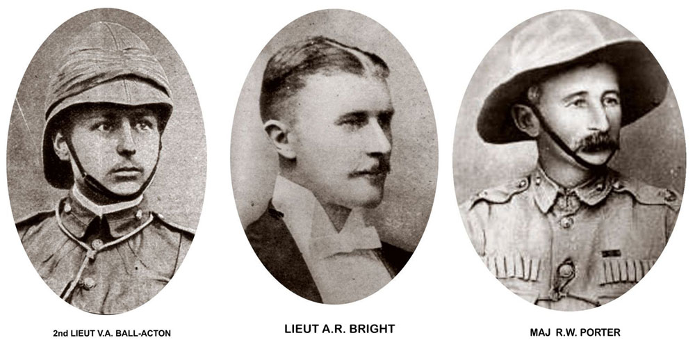 Portraits of three officers