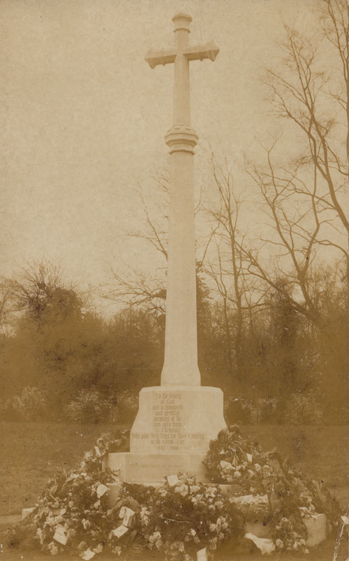 Old postcard of St Clement's war memorial